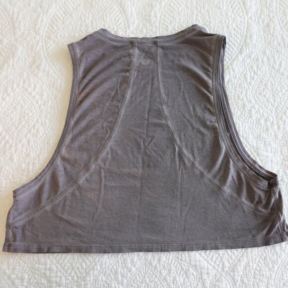 Athleta Black Racer Back Tank top and a Lululemon Gray/Brown Crop T shirt top - Picture 12 of 12